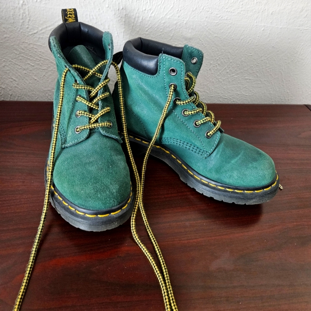RARE Green Dr. Martens Boots